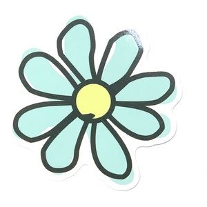Blue Flower Vinyl Sticker